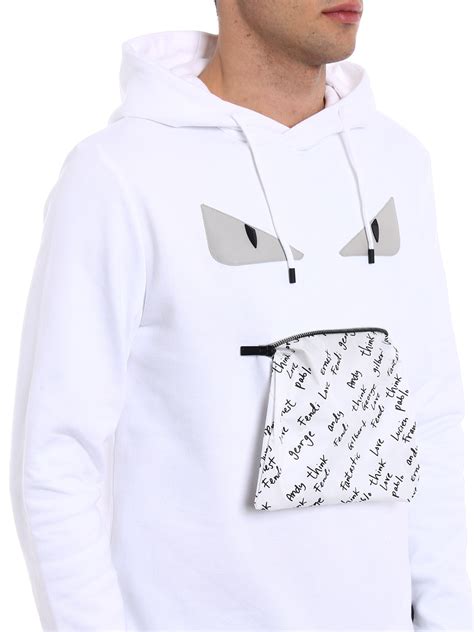 fendi monster hoodie white|Fendi hoodie price.